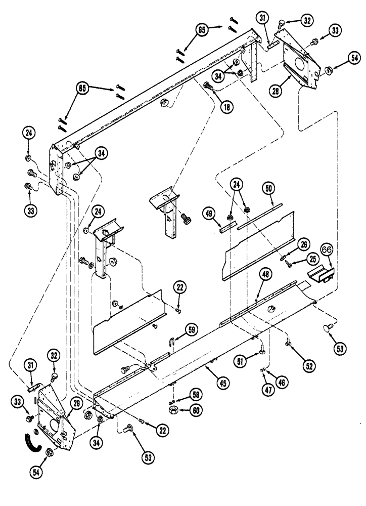 Схема запчастей Case IH 1020 - (09D-02) - MAIN FRAME 15.0, 16.5, 17.5 AND 20.0 FOOT HEADER (PART 2 OF 2) (09) - CHASSIS/ATTACHMENTS