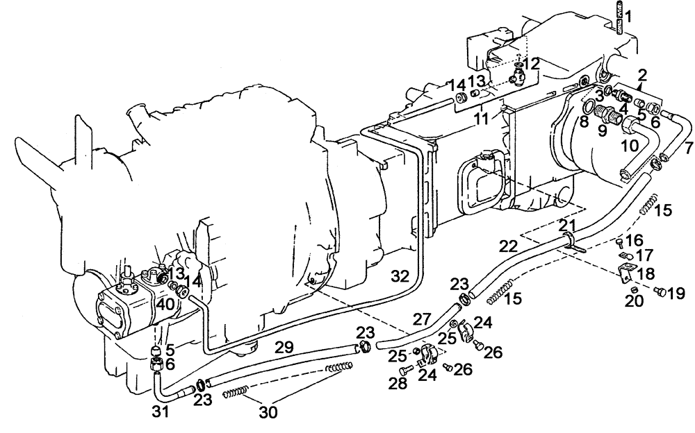 Схема запчастей Case IH C55 - (08-09[01]) - HYDRAULIC CIRCUIT - MHR (08) - HYDRAULICS