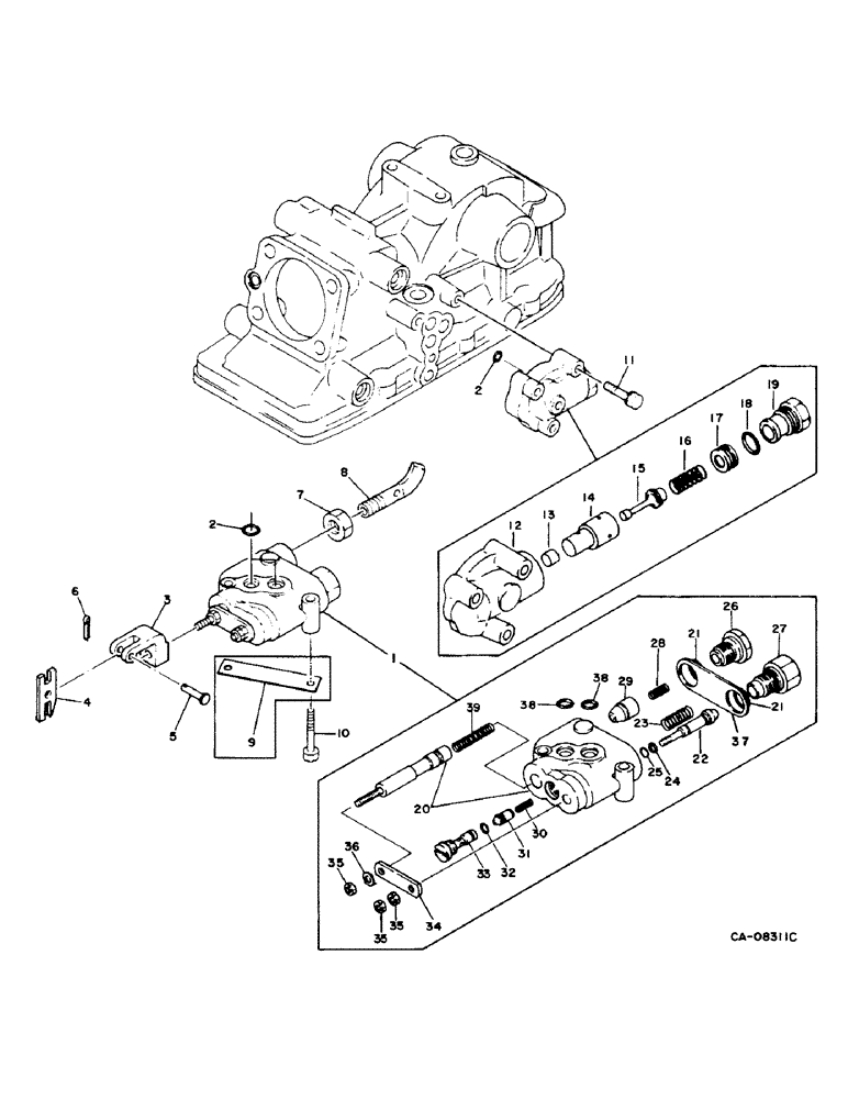 Схема запчастей Case IH 254 - (10-18) - HYDRAULICS, HYDRAULIC CONTROL VALVE, 244 AND 254 (07) - HYDRAULICS