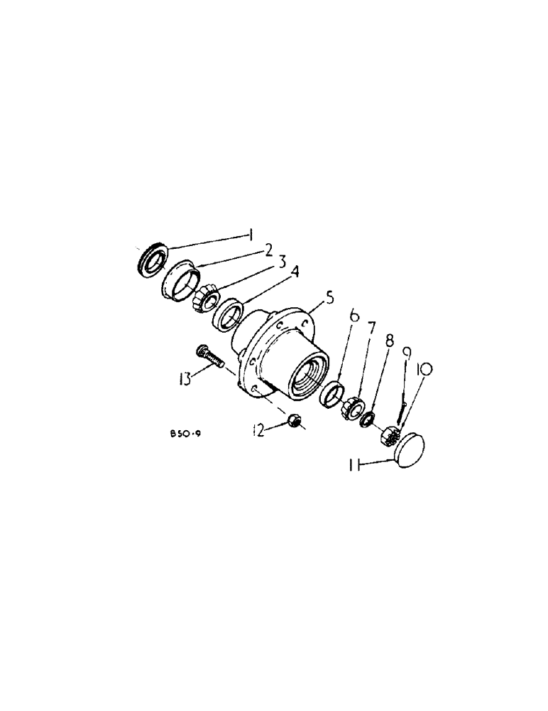Схема запчастей Case IH 584 - (14-04) - FRONT WHEEL HUB, BEARINGS AND CAP, ADJUSTABLE FRONT AXLE Suspension