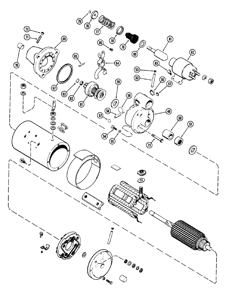Схема запчастей Case IH 870 - (092) - A59217 STARTER, (336B) DIESEL ENGINE (04) - ELECTRICAL SYSTEMS