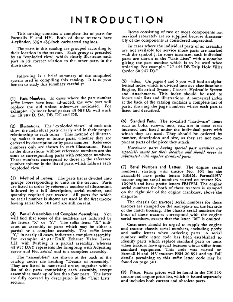 Схема запчастей Case IH FARMALL HV - (001) - INTRODUCTION - SERIAL NUMBER LOCATIONS (00) - GENERAL