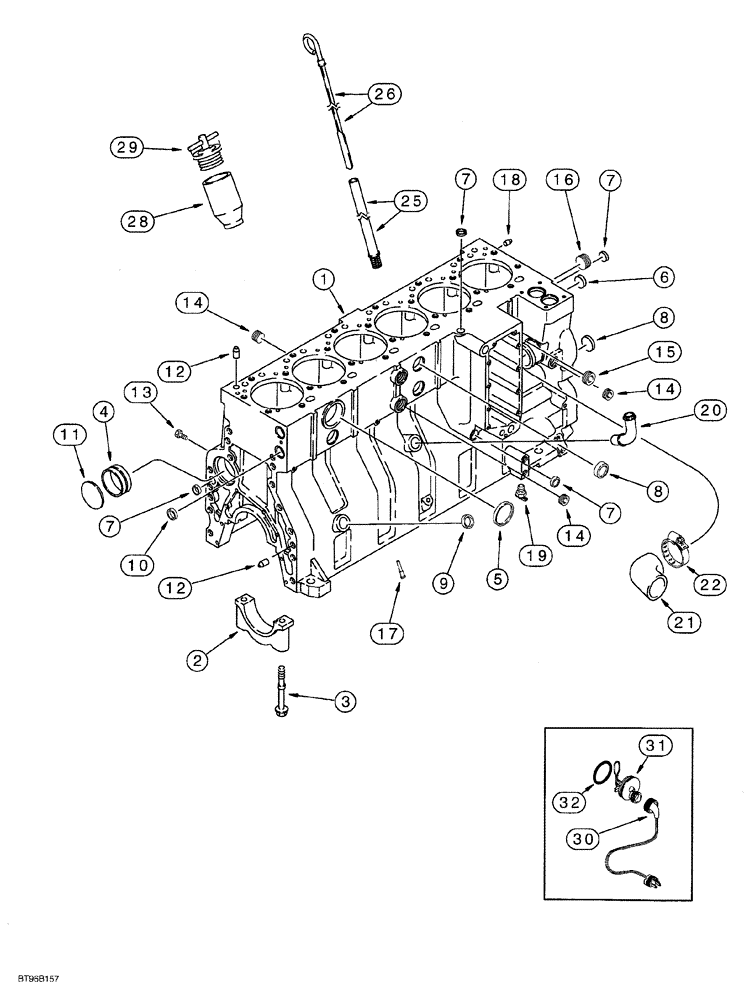 Схема запчастей Case IH 6831TA - (02-052) - CULINDER BLOCK, 6T-830 EMISSIONS CERTIFIED ENGINE, 6TA-830 EMISSIONS CERTIFIED ENGINE 