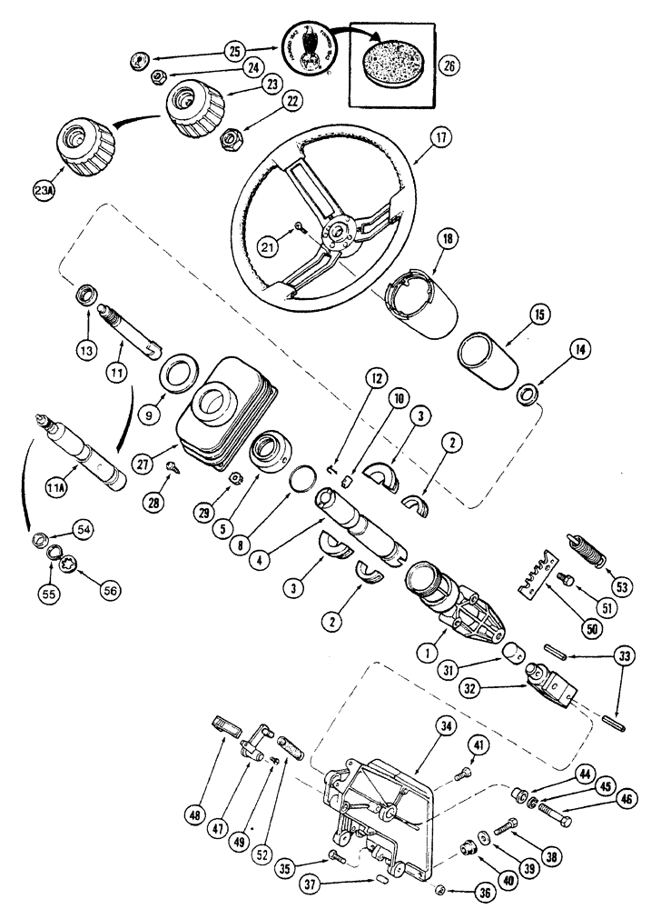 Схема запчастей Case IH 7220 - (5-004) - STEERING WHEEL AND COLUMN, DELUXE (05) - STEERING