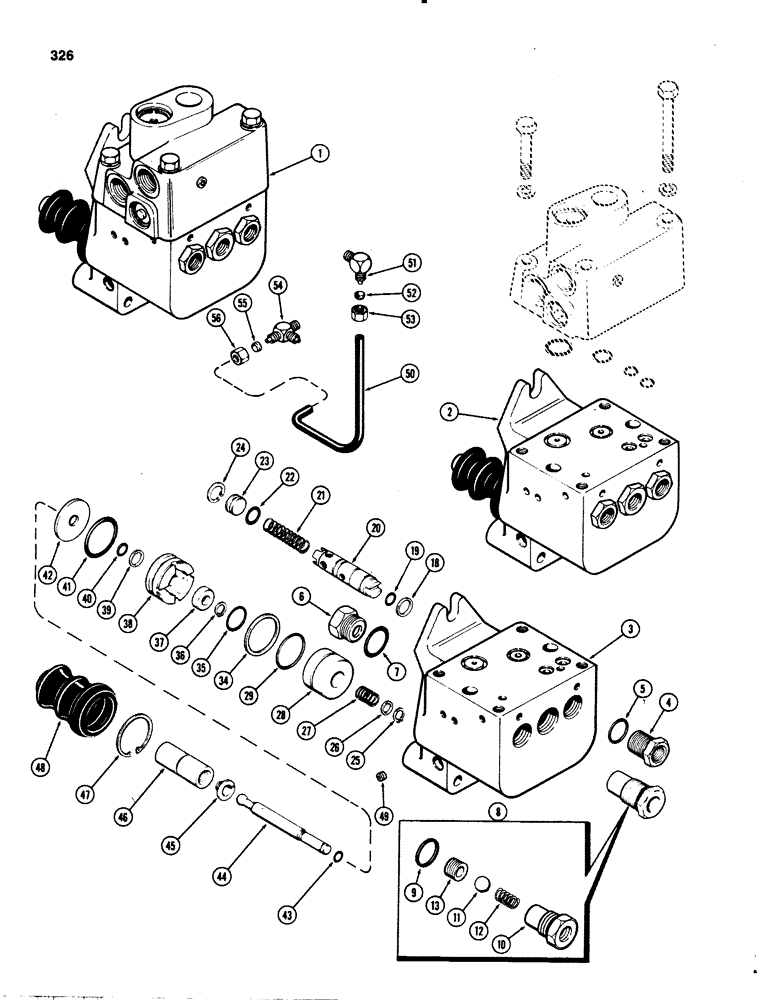 Схема запчастей Case IH 1070 - (0326) - G34991 POWER BRAKE VALVE, USED PRIOR TO TRACTOR SERIAL NUMBER 8803648 (07) - BRAKES