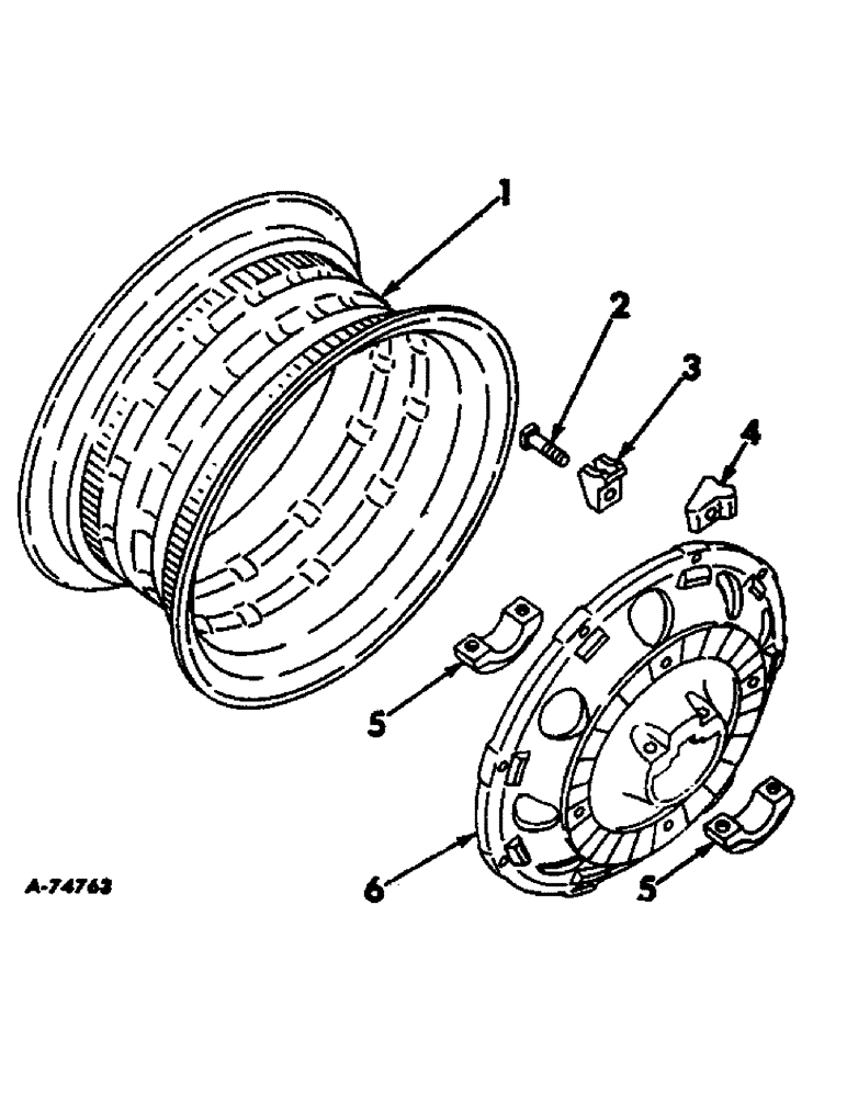 Схема запчастей Case IH 1026 - (15-04) - WHEELS AND TRACTION, REAR WHEELS, FARMALL HI-CLEAR TRACTORS Wheels & Traction