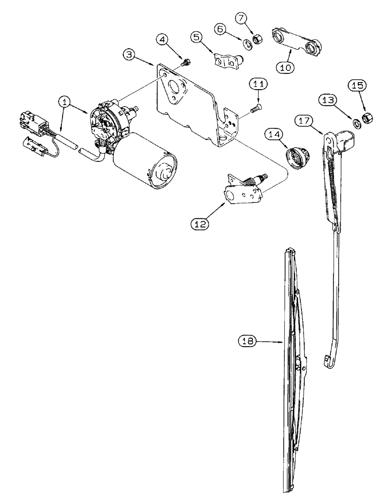 Схема запчастей Case IH 8940 - (4-048) - WINDSHIELD WIPER ASSEMBLY (04) - ELECTRICAL SYSTEMS