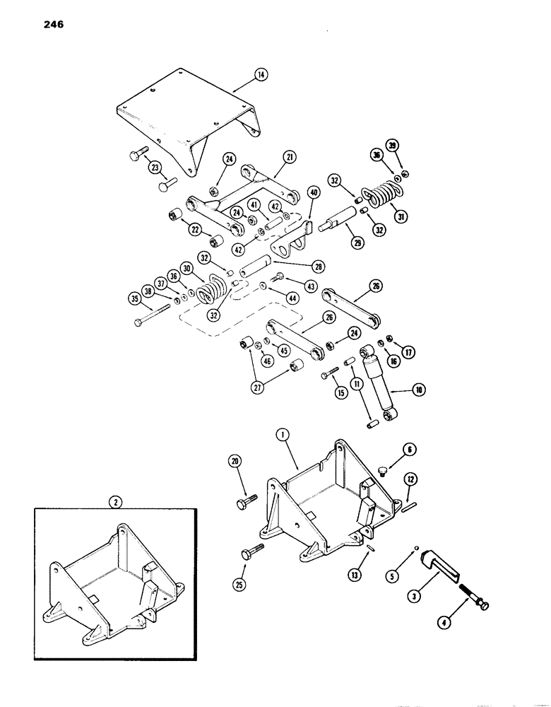 Схема запчастей Case IH 1070 - (246) - SEAT SUSPENSION (09) - CHASSIS/ATTACHMENTS