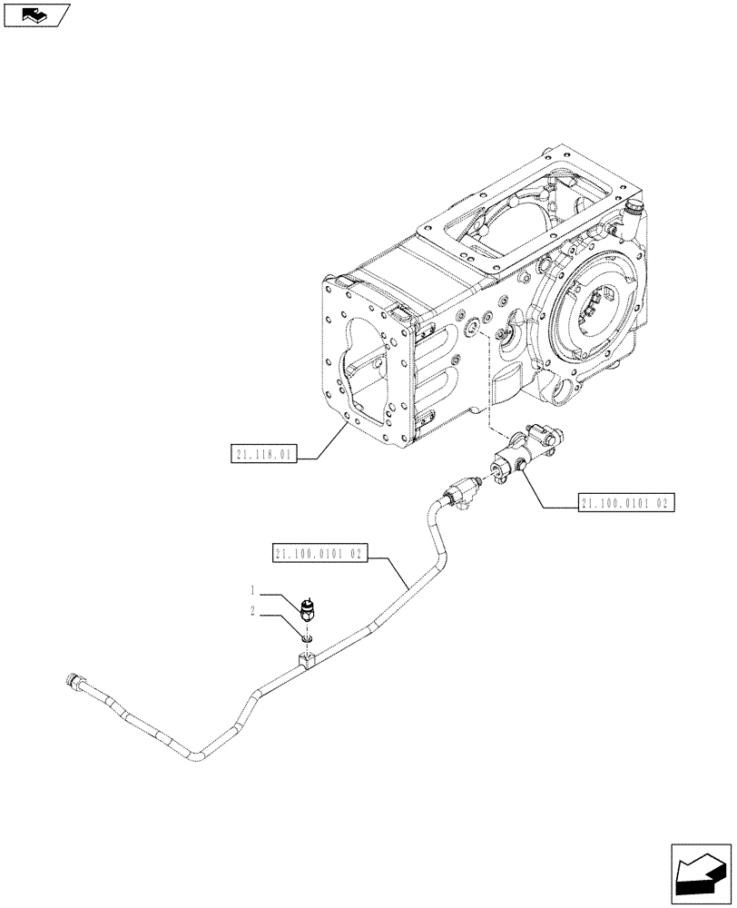 Схема запчастей Case IH FARMALL 65C - (55.414.03) - PRESSURE INDICATOR SENDER (55) - ELECTRICAL SYSTEMS