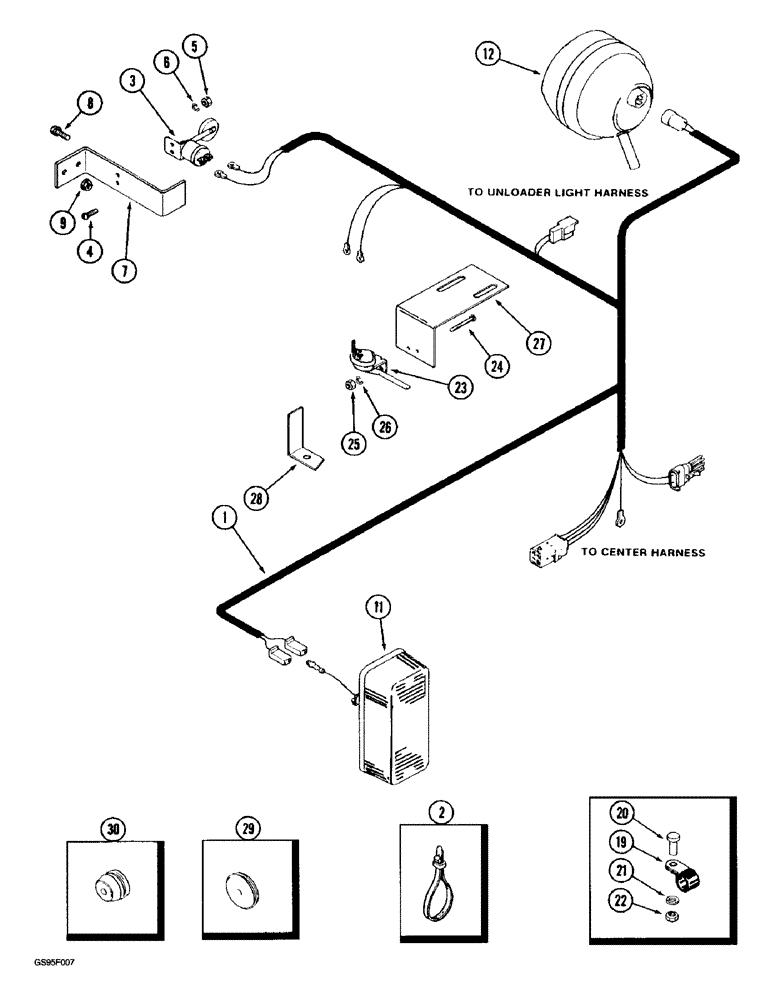 Схема запчастей Case IH 1670 - (4-22) - GRAIN TANK HARNESS (06) - ELECTRICAL