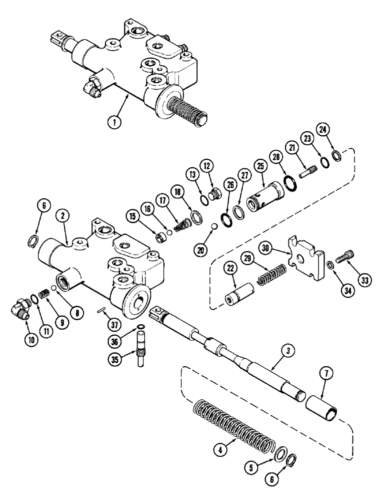 Схема запчастей Case IH 1896 - (8-328) - DEPTH AND POSITION CONTROL VALVE (08) - HYDRAULICS