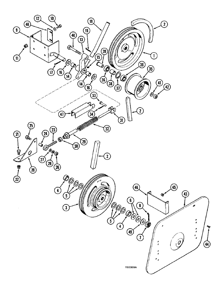 Схема запчастей Case IH 1680 - (9F-10) - STRAW CHOPPER, DRIVE (19) - STRAW SPREADER & CHOPPER