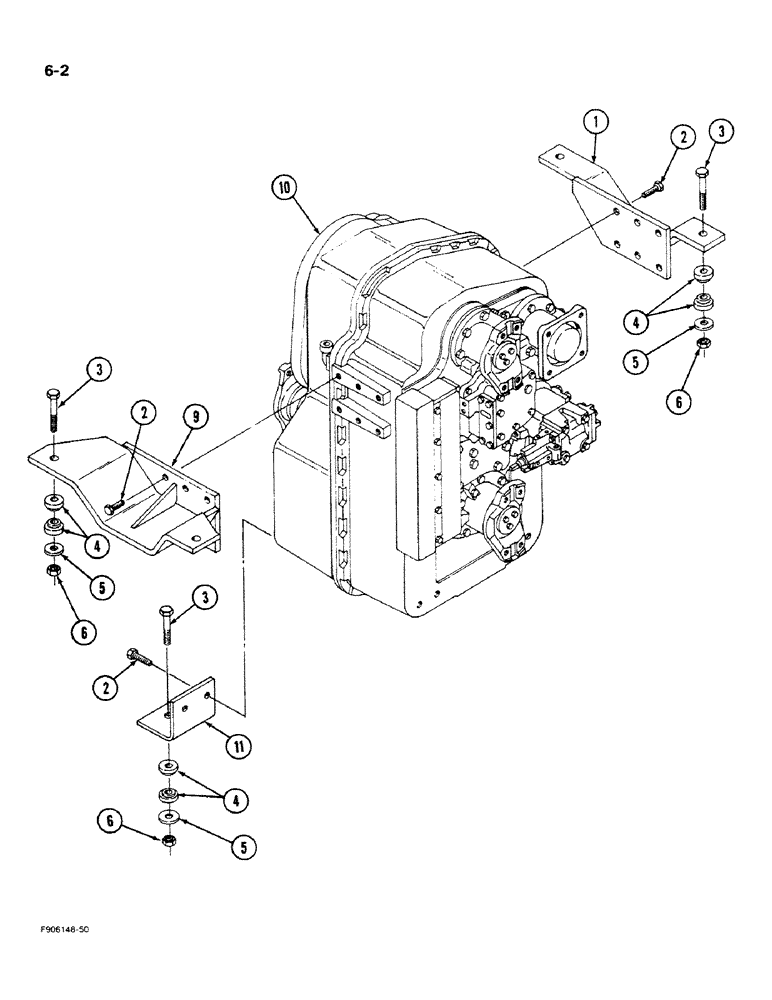 Схема запчастей Case IH 9270 - (6-02) - TRANSMISSION MOUNTING (06) - POWER TRAIN