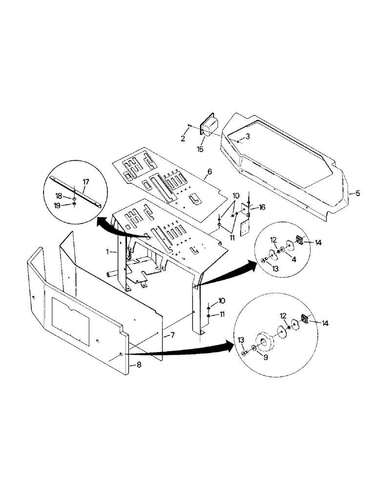 Схема запчастей Case IH CR-1280 - (01-25) - CONTROLS CONSOLE AND MOUNTING (10) - CAB