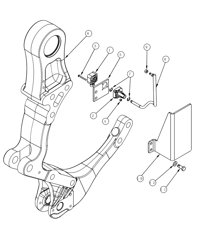 Схема запчастей Case IH MAGNUM 255 - (09-51) - HITCH - POSITION SENSOR (09) - CHASSIS/ATTACHMENTS