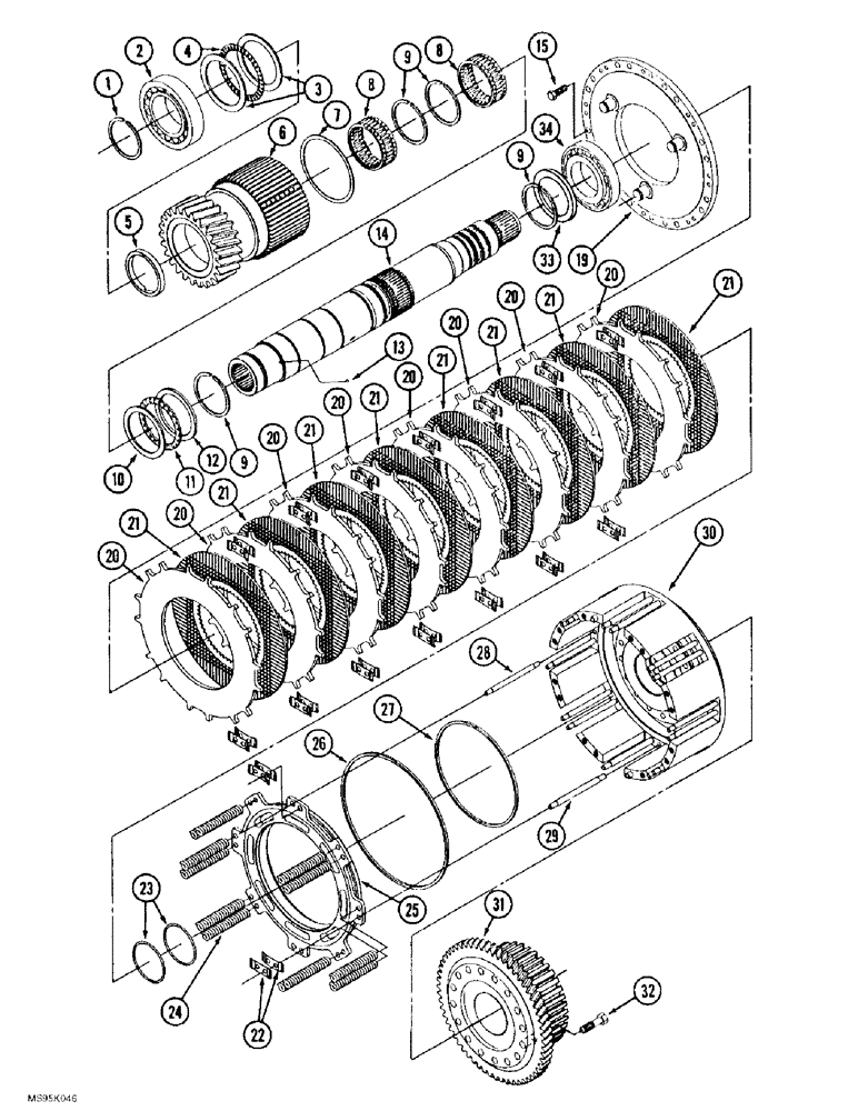 Схема запчастей Case IH 9390 - (6-082) - 24 SPEED SYNCHROSHIFT TRANSMISSION ASSEMBLY, INPUT SHAFT (06) - POWER TRAIN