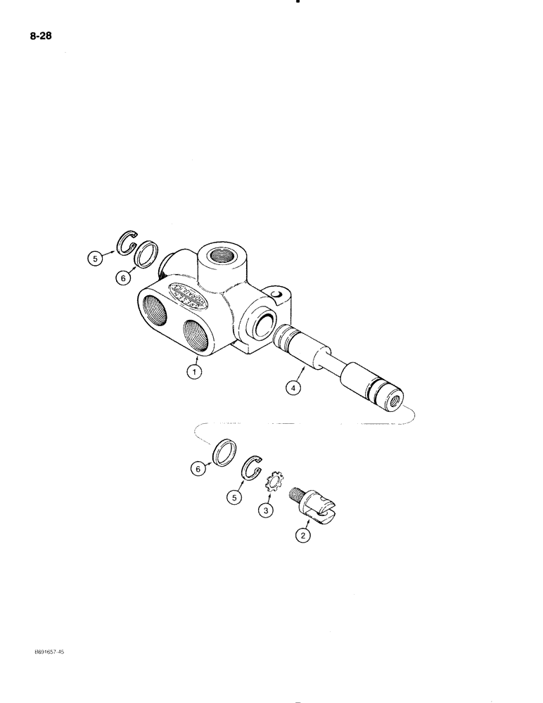 Схема запчастей Case IH 475 - (8-28) - DIVERTER VALVE (08) - HYDRAULICS