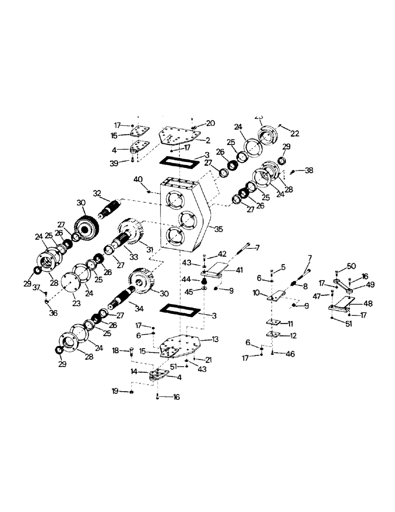 Схема запчастей Case IH ST325 - (04-40) - SINGLE SPEED TRANSFER CASE AND MOUNTING (04) - Drive Train