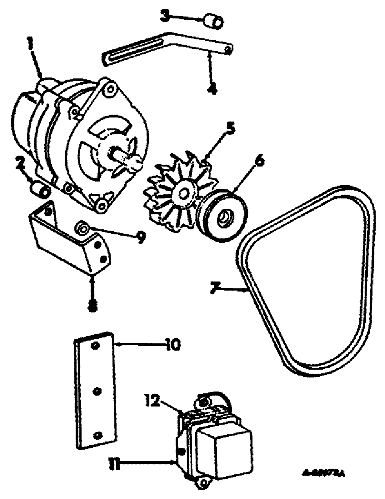 Схема запчастей Case IH 403 - (236) - ALTERNATOR GENERATOR, VOLTAGE REGULATOR AND CONNECTIONS, C0282 ENGINE (55) - ELECTRICAL SYSTEMS