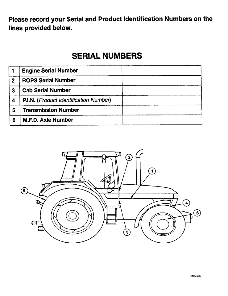 Схема запчастей Case IH 3220 - (1-002) - SERIAL NUMBERS (00) - PICTORIAL INDEX