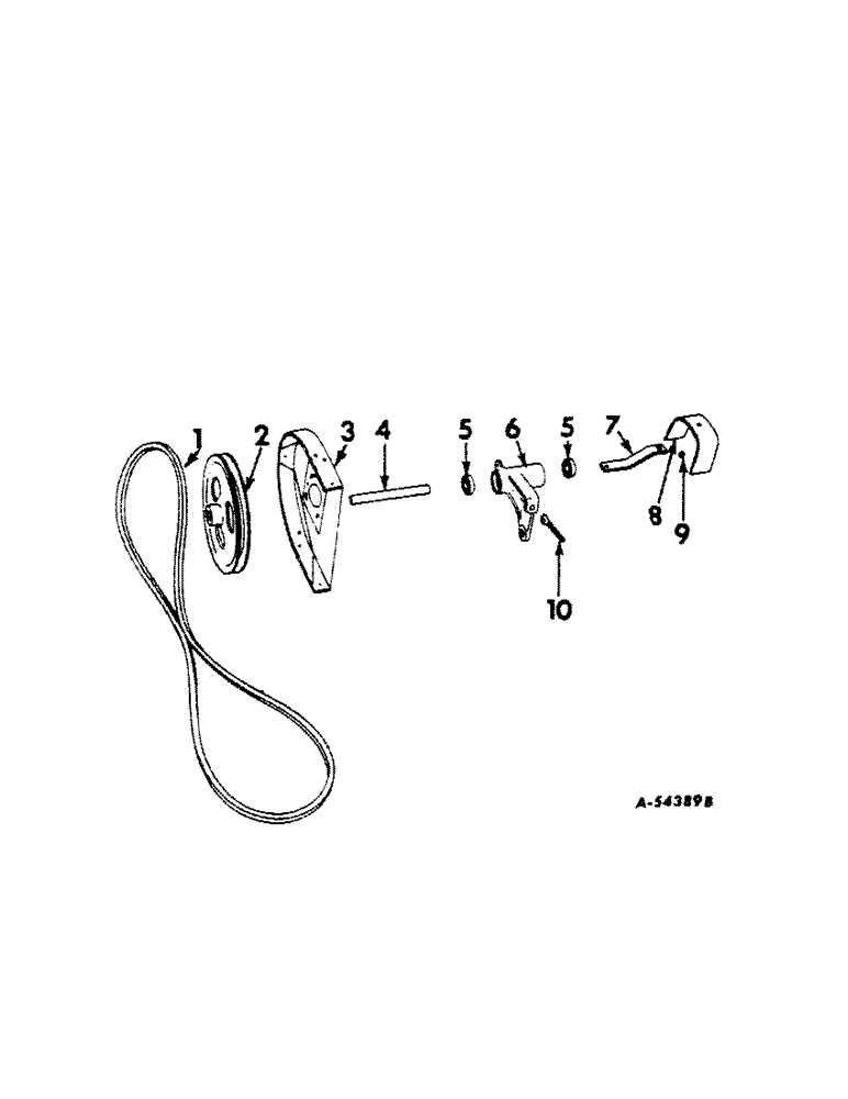 Схема запчастей Case IH 100 - (A-04[A]) - DRIVE SHAFT HOUSING, PULLEY, V-BELT AND SHIELDS 
