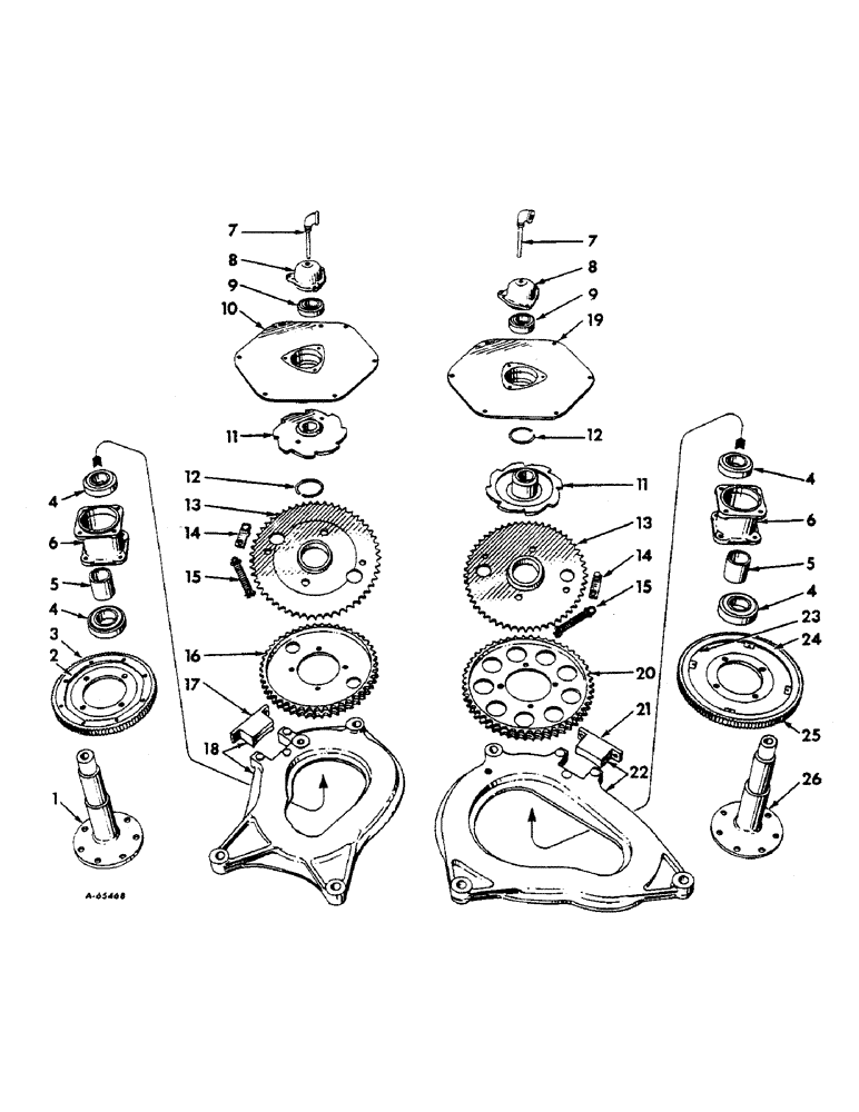 Схема запчастей Case IH 414 - (014) - SPINDLE AND DRUM DRIVE (60) - PRODUCT FEEDING