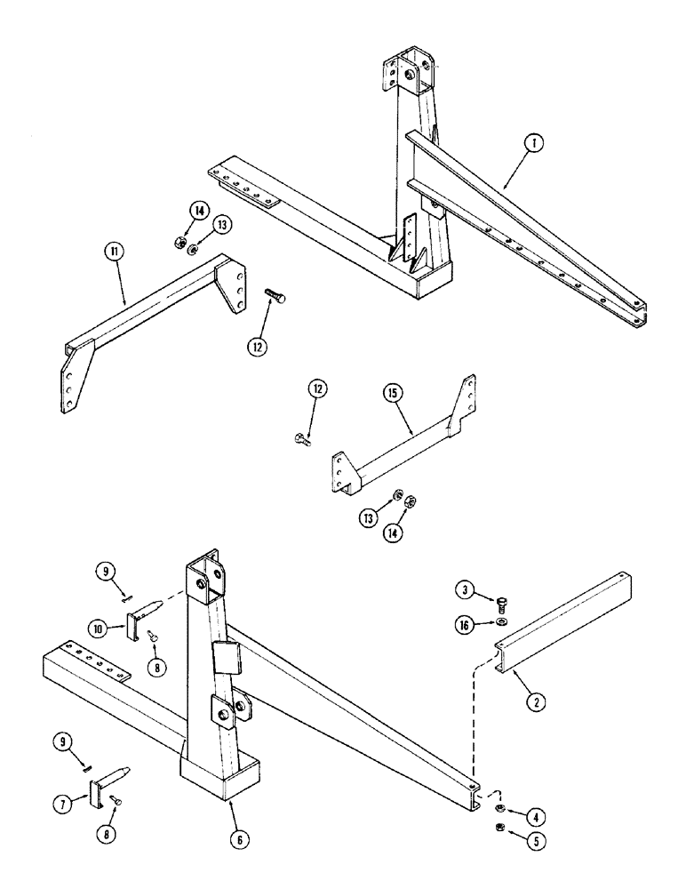 Схема запчастей Case IH 60 - (04) - SUB FRAMES (82) - FRONT LOADER & BUCKET