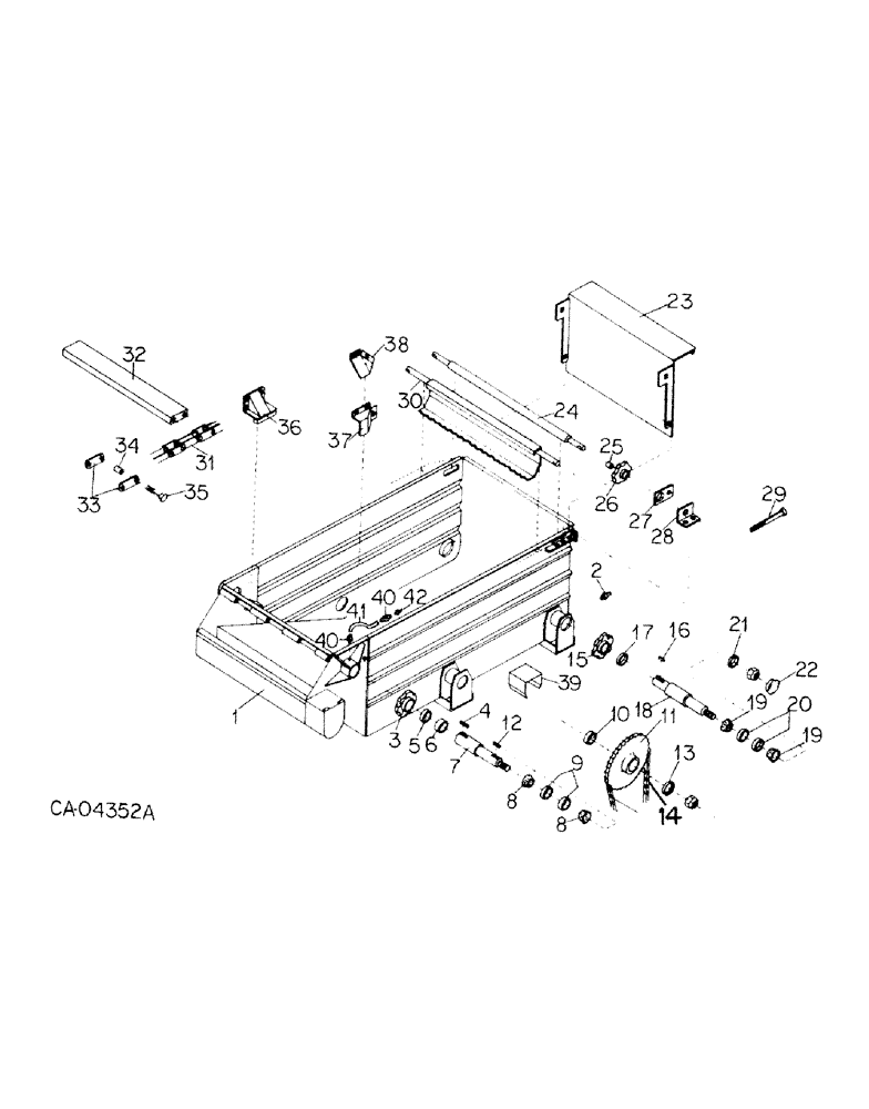 Схема запчастей Case IH 200 - (E-06) - BOX AND APRON DRIVE ASSY 