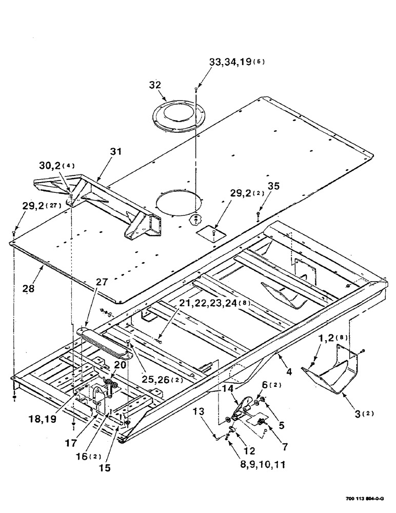 Схема запчастей Case IH 8581 - (10-26) - CART ASSEMBLY, LEFT Accumulator