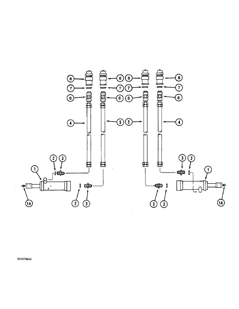 Схема запчастей Case IH 181 - (8-06) - FRAME FOLD HYDRAULIC CIRCUIT, P.I.N. JAG 0211512 AND AFTER (08) - HYDRAULICS