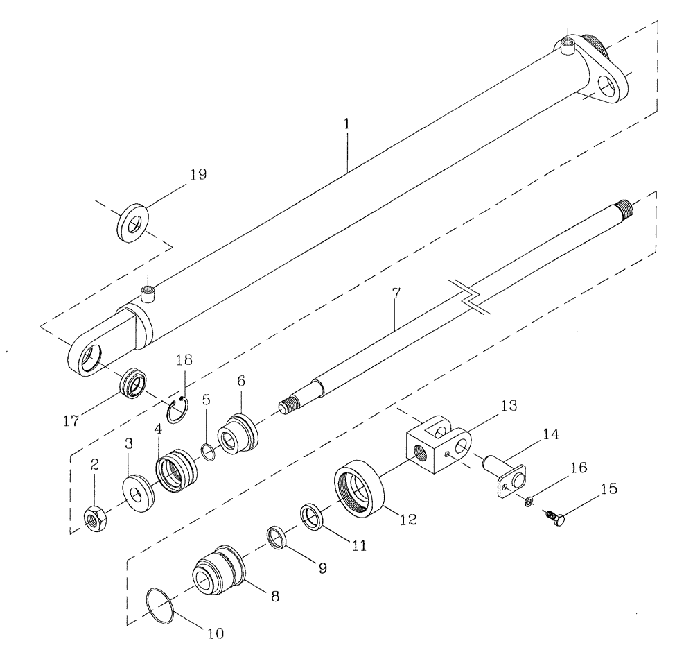 Схема запчастей Case IH 7700 - (B02[09]) - HYDRAULIC CYLINDER {ELEVATOR LIFT} Hydraulic Components & Circuits