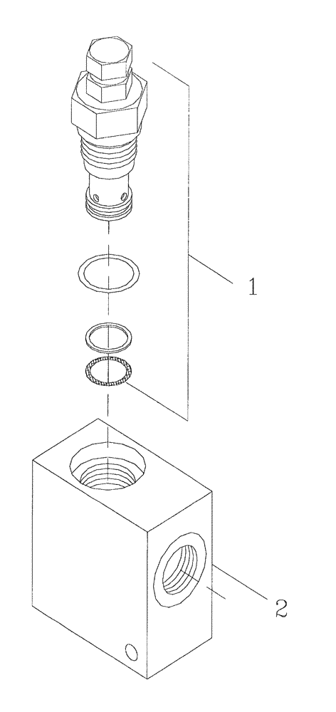 Схема запчастей Case IH 7700 - (B05[22]) - HYDRAULIC RELIEF VALVE Hydraulic Components & Circuits