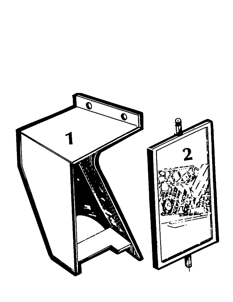 Схема запчастей Case IH 7700 - (A04-03) - MAINFRAME, CABIN MIRROR Mainframe & Functioning Components