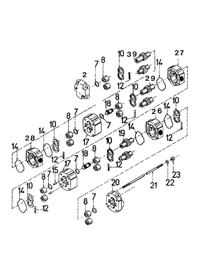 Схема запчастей Case IH 7000 - (B04-01) - HYDRAULICS, FLOW DIVIDER, PUMP BOX Hydraulic Components & Circuits