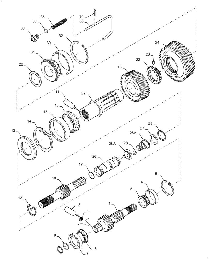 Схема запчастей Case IH 5230 - (6-086) - PTO, REVERSIBLE 540/1000 RPM (06) - POWER TRAIN