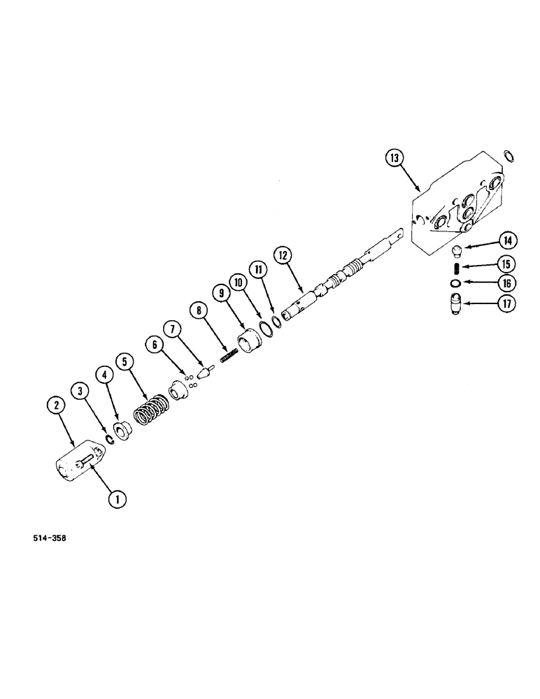 Схема запчастей Case IH 248 - (8-740) - DOUBLE ACTING AUX. HYD. VALVE - "KONTAK" (08) - HYDRAULICS