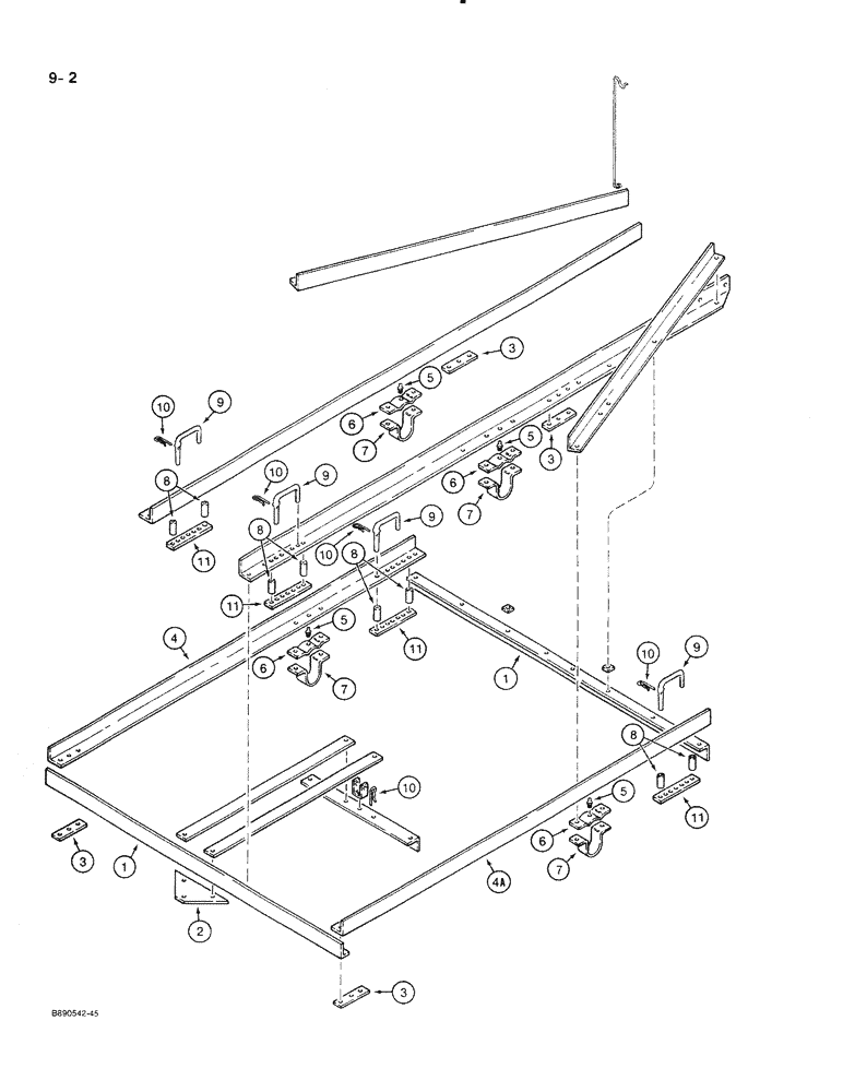 Схема запчастей Case IH 350 - (9-02) - MAIN FRAME (09) - CHASSIS/ATTACHMENTS