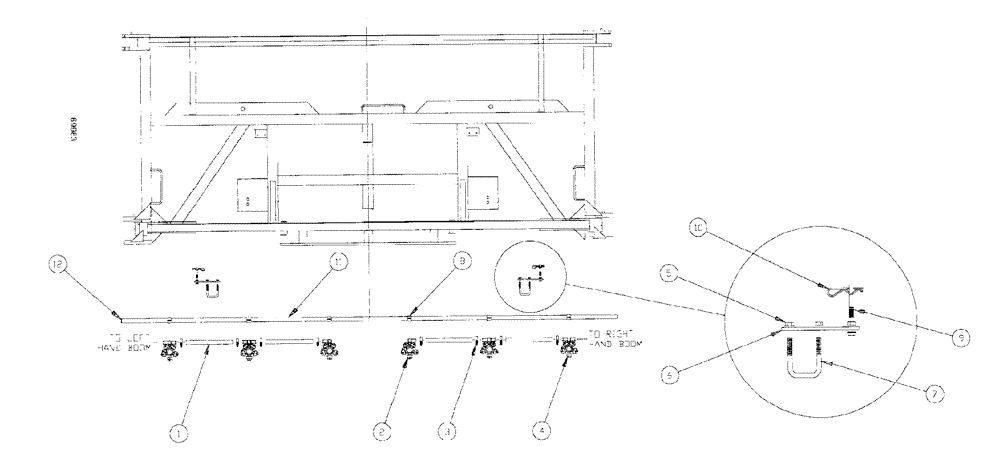 Схема запчастей Case IH SPX3185 - (09-038) - LIQUID PLUMBING - 90 6-BOOM SHUTOFF 20" NOZZLE SPACING Liquid Plumbing