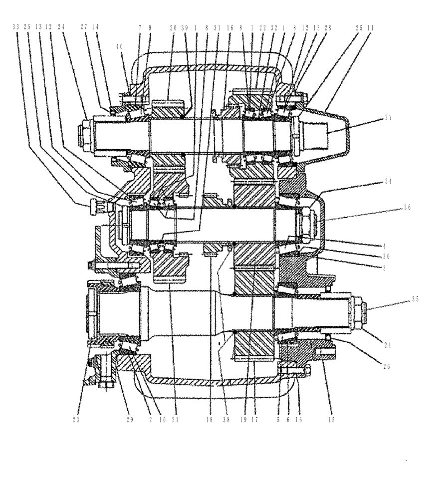 Схема запчастей Case IH TITAN 3520 - (03-010) - TRANSFER CASE, SERVICE PARTS (03) - TRANSMISSION