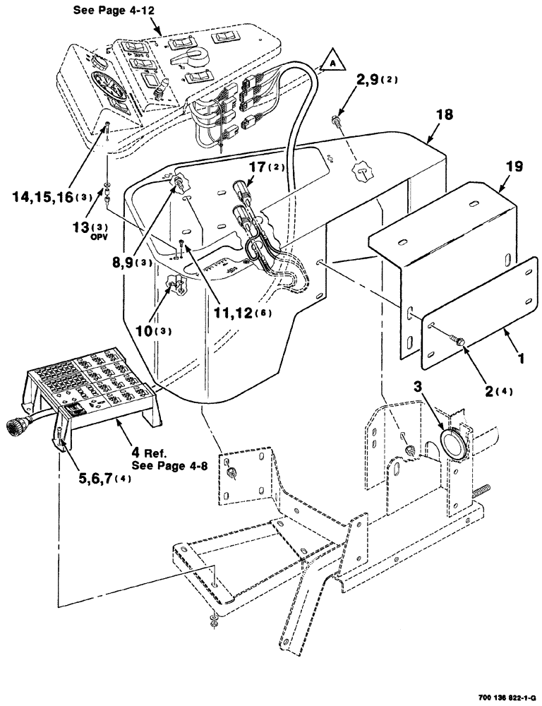 Схема запчастей Case IH 8880 - (04-004) - CONTROL HOUSING AND HARNESS ASSEMBLIES (8880) (55) - ELECTRICAL SYSTEMS