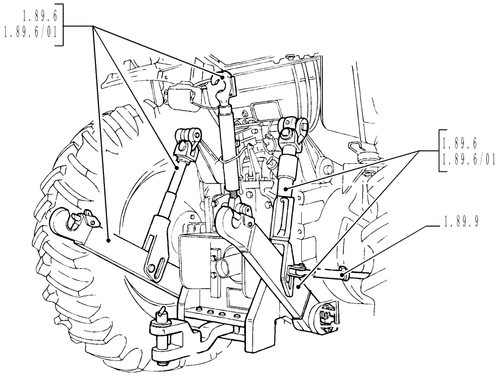 Схема запчастей Case IH MXU135 - (SEC. 09) - LINKAGE (00) - GENERAL