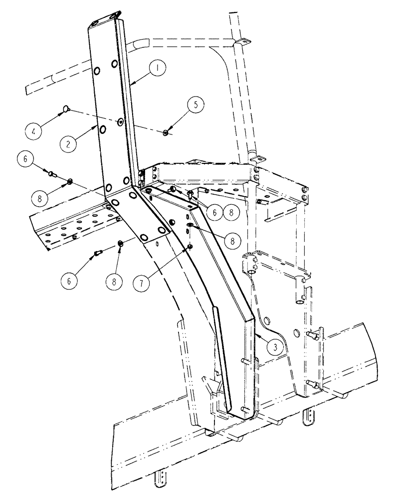 Схема запчастей Case IH SPX4260 - (08-013) - GUIDE, LH BOOM (09) - BOOMS