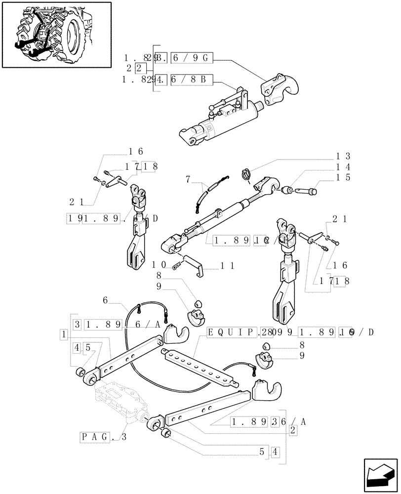 Схема запчастей Case IH MXM140 - (1.89.6[02]) - IMPLEMENT CARRIER (09) - IMPLEMENT LIFT