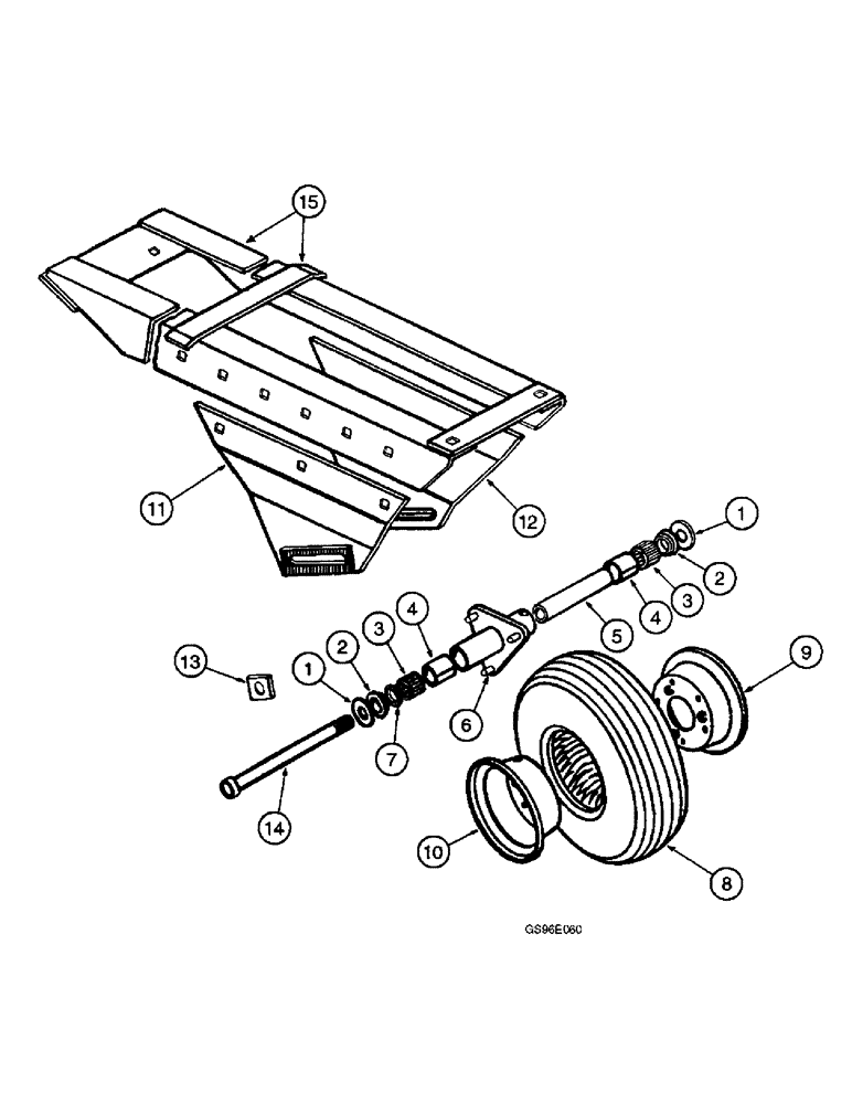 Схема запчастей Case IH INTERNATIONAL - (3-66) - HEADER GAUGE WHEEL (11) - WHEELS