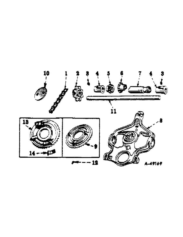 Схема запчастей Case IH 184 - (H-04) - HOPPER BRACKET AND FEED SHAFT 