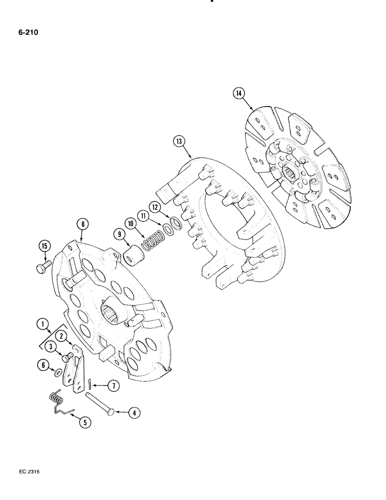 Схема запчастей Case IH 885 - (6-210) - CLUTCH, HEAVY DUTY (06) - POWER TRAIN
