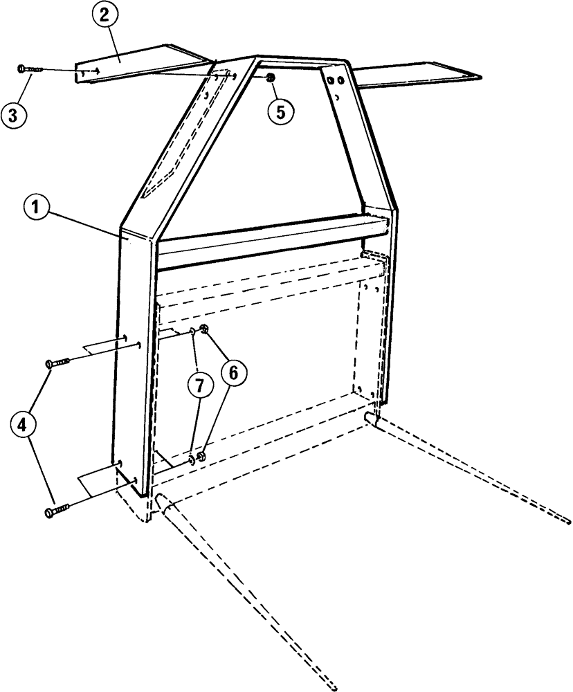 Схема запчастей Case IH L740 - (82.300.AQ[15]) - VAR - 717487006 - BALE FORK EXTENSION SET (82) - FRONT LOADER & BUCKET