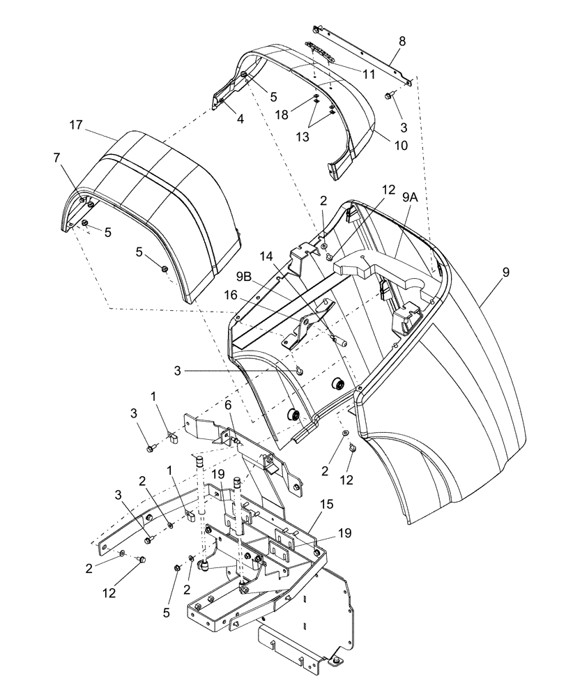 Схема запчастей Case IH DX45 - (08.03) - HOOD (08) - SHEET METAL
