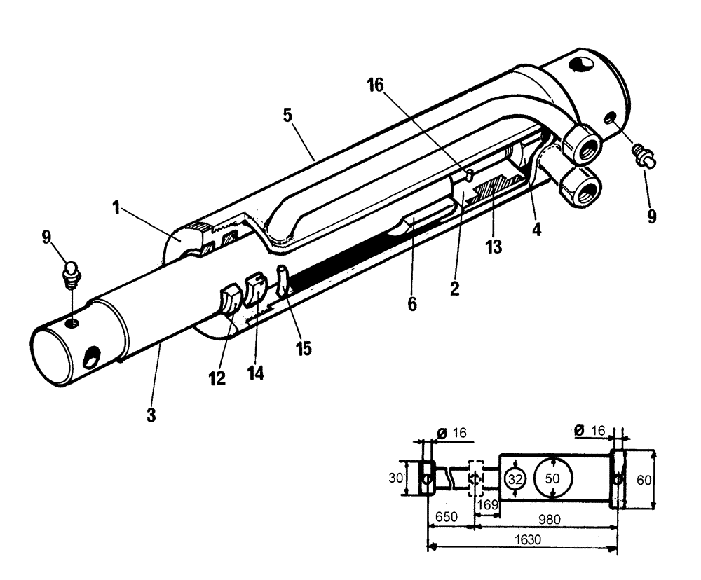 Схема запчастей Case IH L780 PRO - (35.100.BI[13]) - VAR - 717482006 - BALE HANDLER DB4000 HYDRAULIC CYLINDER (35) - HYDRAULIC SYSTEMS