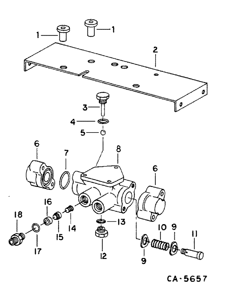 Схема запчастей Case IH 1460 - (10-51) - HYDRAULICS, STEERING VALVE, S/N 22000 AND BELOW (07) - HYDRAULICS